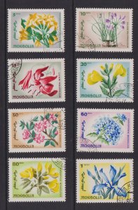 Mongolia  #422-429  cancelled  1966   flowers
