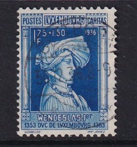 Luxembourg   #B78 used 1936  Wenceslas I   1.75fr