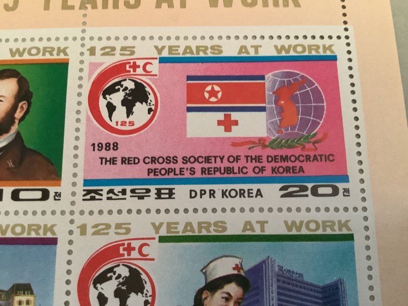 Red Cross 125 years At Work Korea mint never hinged stamps sheet R48695