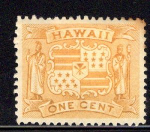 Hawaii #74, mint hinged, toned corner