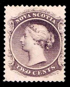 NOVA SCOTIA #9  EARLY DEFINITIVE ISSUE OF 1860 - OG-H - $15.00 (ESP#160)