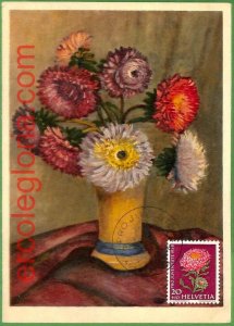 3243 - Switzerland - MAXIMUM CARD - Flowers PRO JUVENTUTE-