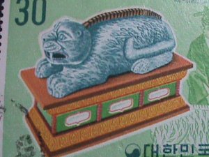 ​KOREA-1974 SC# 886 EU-CROUCHING TIGER-USED TO STOP ORCHESTRA -USED-STAMP VF