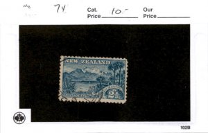 New Zealand, Postage Stamp, #74 Used, 1898 Lake Wakatipu (AE)