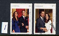 Scott # 2466  P  2467   $1.75  Royal Wedding used BP singles