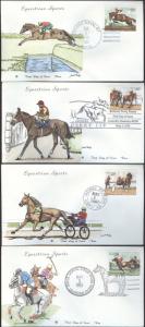 #2756-59 Sporting Horses Van FDC Set