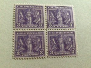 U.S. Airmail 1919 Victory in  WW1 mounted mint stamp block A11624