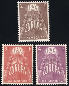 Luxembourg Stamps # 329-331 MNH VF Scott Value $78.00