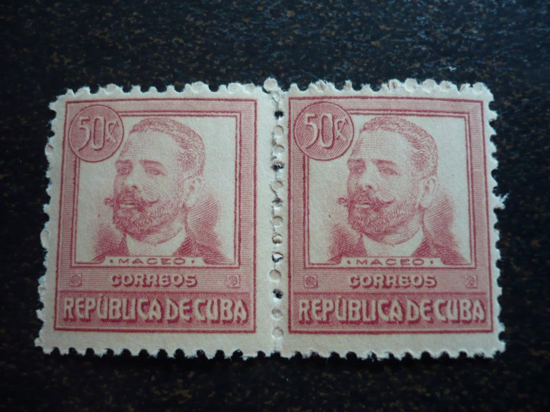 Stamps - Cuba - Scott#272 - MNH Pair