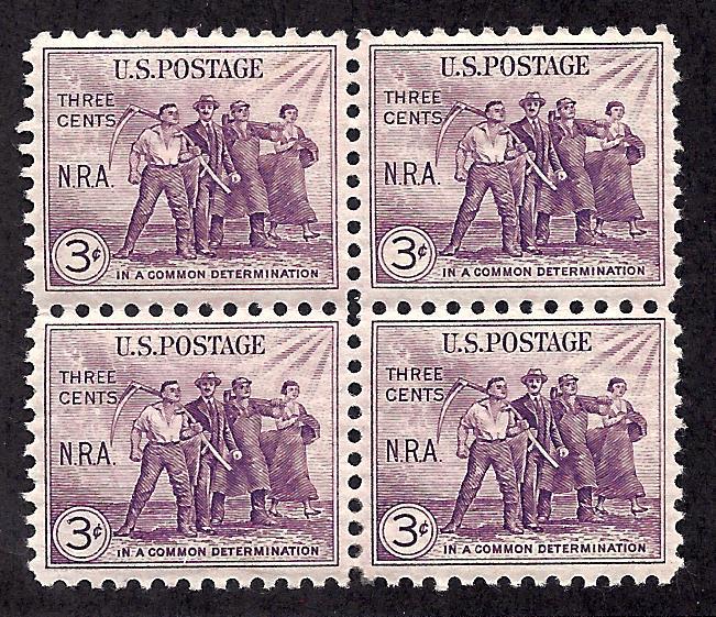 732 Mint,OG,NH... Block of 4... SCV $1.20