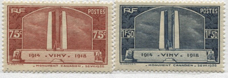 France 1936 Vimy set of 2  mint o.g.