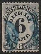 1873  Post Office Official   Used   Sc# O50 FVF SE