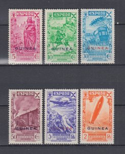 1943 Spanish Colonies Guinea Post Charity Zeppelin Full Set Ed.12-17 MNH