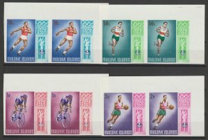 MALDIVES 1968 SG 294/7 Imperforate Pairs MNH