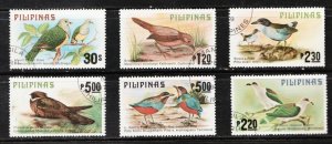 1979 Philippines Pilipinas  #1392-97 Set of 6 used bird postage stamps Cv$10