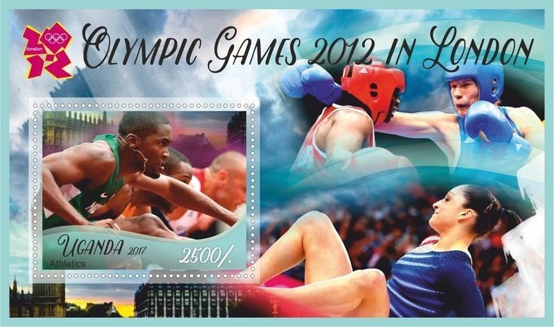 Stamps. Olympic Games 2012 London high jump 2017 year 6 sheets perforated