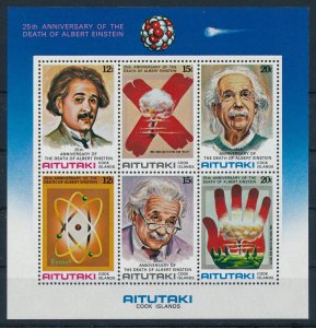 [116621] Aitutaki 1980 Albert Einstein Souvenir Sheet MNH