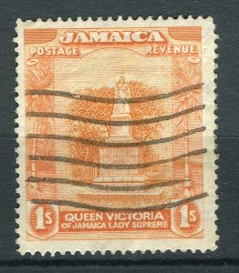 JAMAICA; 1921 early GV issue fine used 1s. value