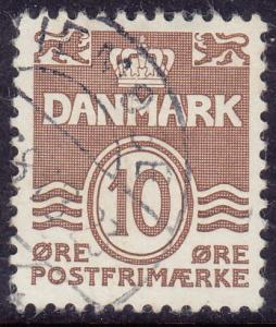 Denmark - 1937 - Scott #229 - used - Numeral