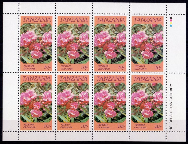 Tanzania 1986 Sc#315/318  INDIGENOUS FLOWERS IN BLOOM 4 MINI-SHEETLETS (32v) MNH
