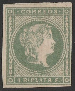Philippines 1863 Queen 1R, inscription in block letters. Ed 16b cat €260.