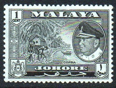 Johore 1960 1c Copra MH