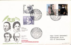 Sweden #919-922 FDC with left cachet/vignette