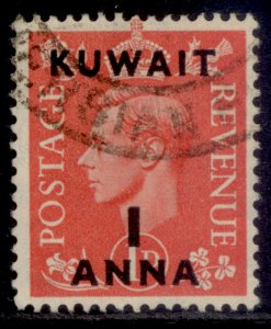 KUWAIT GVI SG65, 1a on 1d pale scarlet, FINE USED.