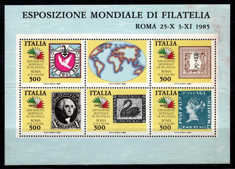 Italy 1985 Italia '85 International Stamp Exhibition. Rome Minisheet [Mint]