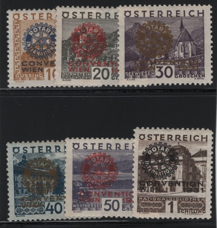 Austria Scott # B87 - B92 set VF OG mint lightly hinged cv $ 165 ! see pic !