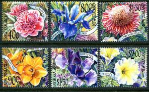 New Zealand 1702-1707, MNH.Flowers.Camellia,Iris,Daffodil,Sweet Pea,Petunia,2001