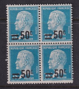 France, Scott 231 (Yvert 219), MNH/LH block of four