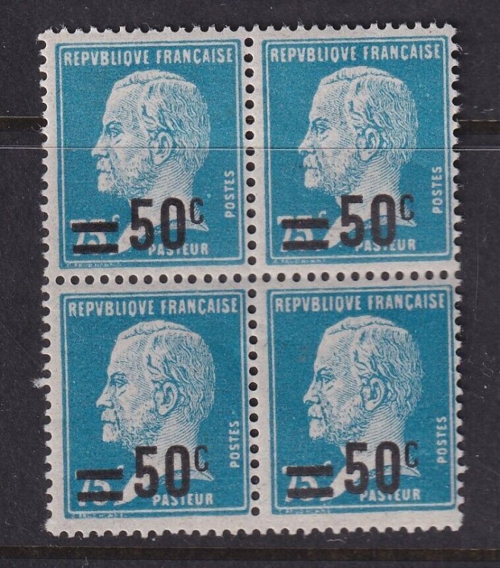 France, Scott 231 (Yvert 219), MNH/LH block of four