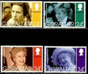 GIBRALTAR Sc#703-706 1996 Europa Royal Family Complete Set OG Mint Hinged