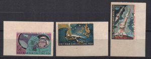 VIETNAM STAMPS, 1962 SPACE Sc.#235-237, IMPERF., MNG