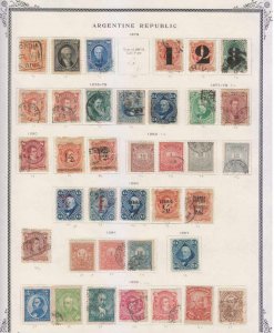 ARGENTINA 1858-1899 COLLECTION ON 4 ALBUM PAGES Sc 1 thru 142 SCV$2,228+