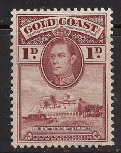 Gold Coast 1938 - 44 KGV1 1d Red Brown MM stamp SG 121 ( A301 )