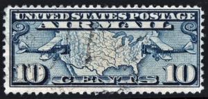 SC#C7 10¢ Map & Planes (1926) Used