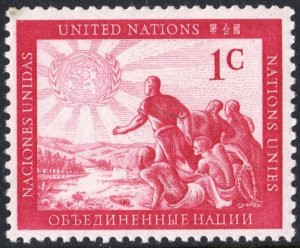 SC#1 1¢ United Nations: People (1951) MNH