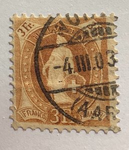 Switzerland 1902 Scott 88b used - 3Fr, Helvetia