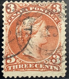 Canada, Scott 25, Used, Brown Red
