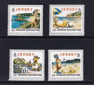 Jersey   #786-789  MNH  1997  self-adhesive  beach fun