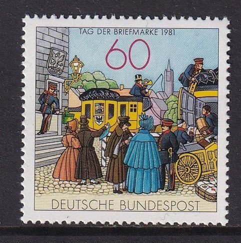 Germany  #1361  MNH  1981  mailcoach   stamp day