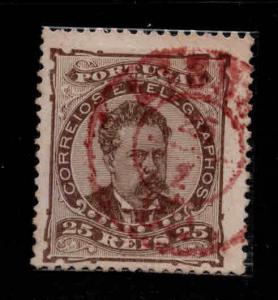 PORTUGAL Scott 60 b King Luiz perf 13.5 Red double ring town cancel