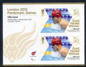 GB London 2012 Paralympics Ollie Hynd Gold 1st Class MNH SG3395a 