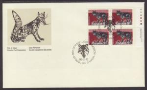 Canada 1175 Wolf 1990 P/B Canada Post U/A FDC 