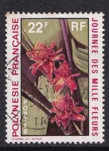 French Polynesia  #266  used 1971  flowers  22fr