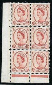 4½d Blue Phosphor on Cream PHOTO cyl 7 Dot perf type C(E/P) UNMOUNTED MINT
