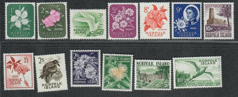 $Norfolk Island Sc#29-41 M/NH/VF, complete set, Cv. $53.85