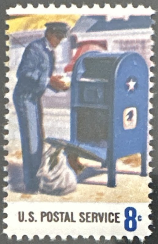 Scott #1490 1973 8¢ Postal Service Employees Mail Pickup MNH OG